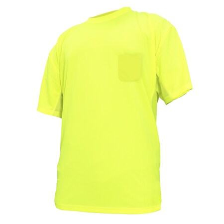 Safety Hi-Vis Short Sleeve Shirt, Green, Size S